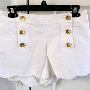 Southern Tide White Nautical Button Shorts Size 2